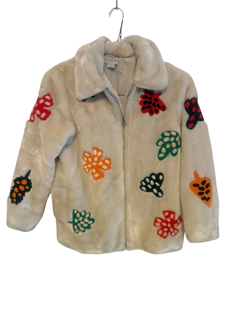 Stella McCartney Cream Faux Shearling with Patchwork Size 14Y Excellent Conditio